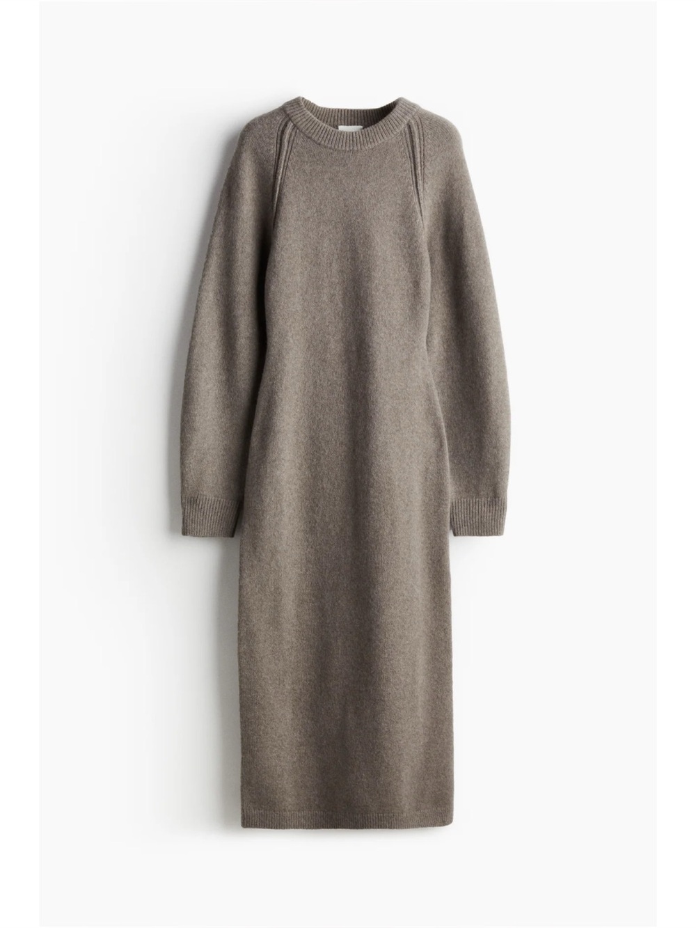 H&M Marled Bodycon Sweater Dress in Greige